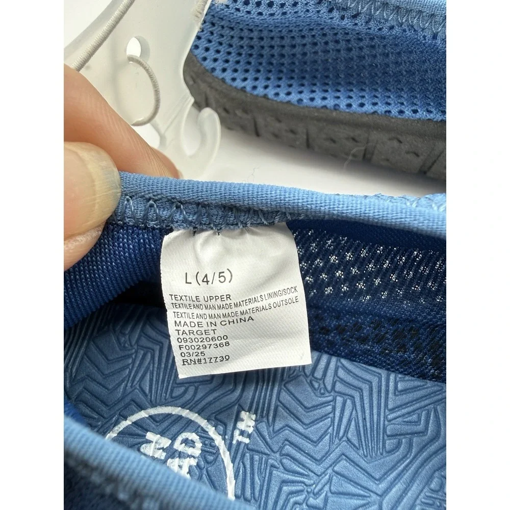 NEW- Sun Squad Kids Blue Water Shoes Size Large( 4/5)